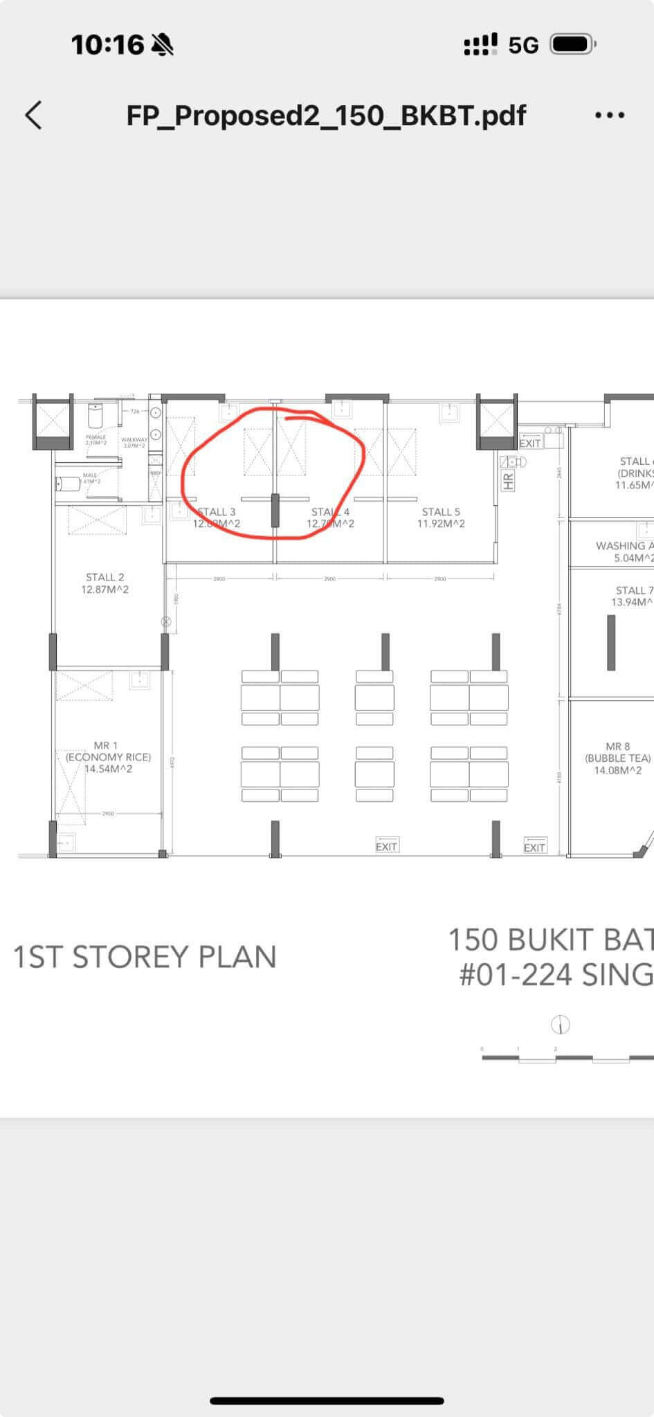 Stall For Rent  At Bukit Batok Street 11