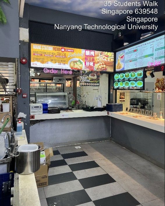 Aircon Food Court stall & Kiosk For Rent in NTU canteen 2